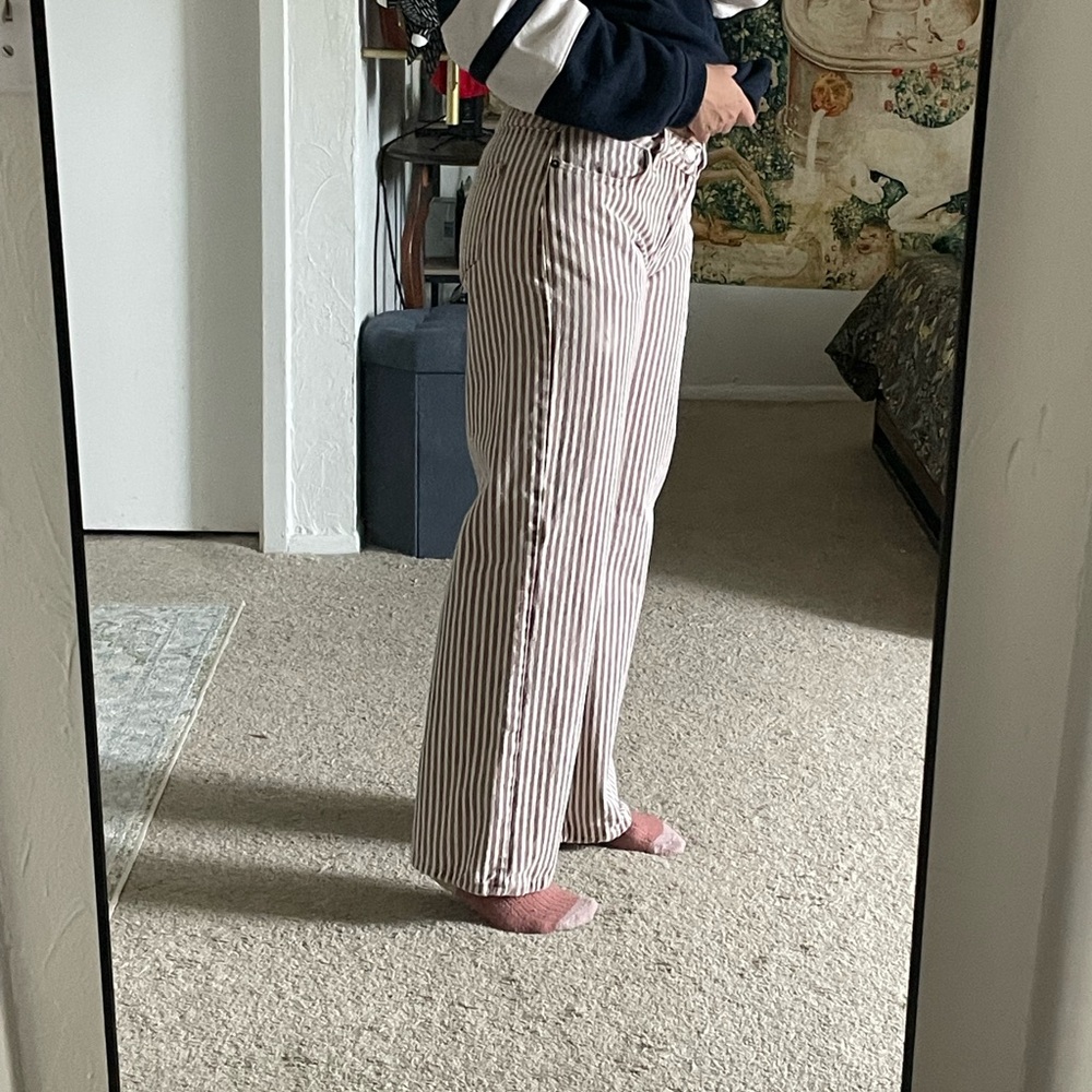 Daisy Street Striped Wide-Leg Jeans | Women’s Size 5 - Picture 4 of 5